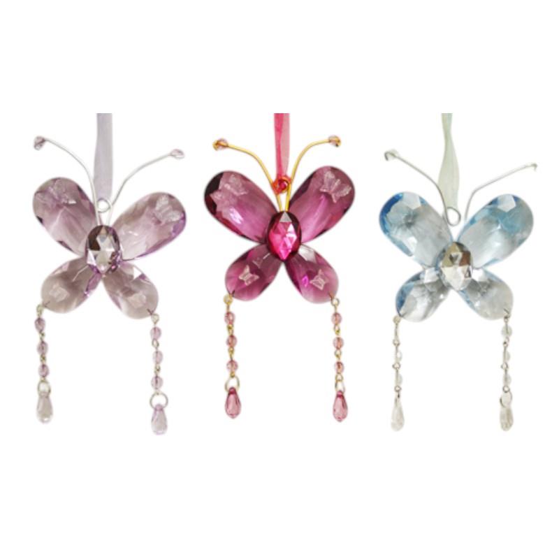 Acrylic Butterfly Hanger 3 Asstd