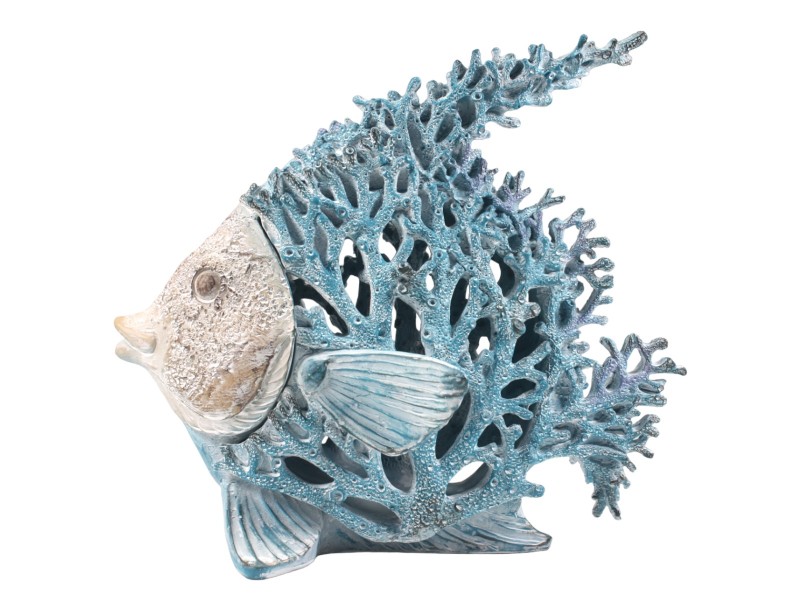 27cm Fish With Coral Décor