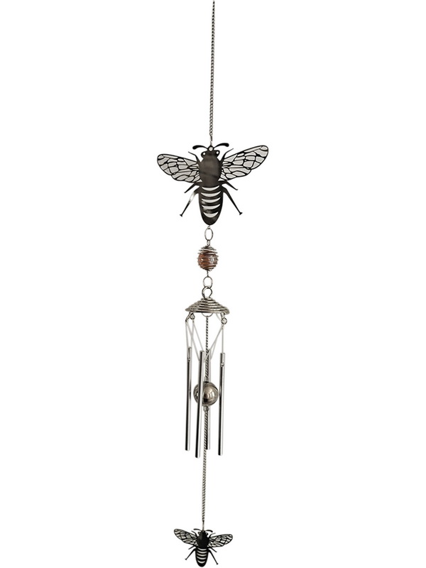 Silver Bumble Bee Wind Chime