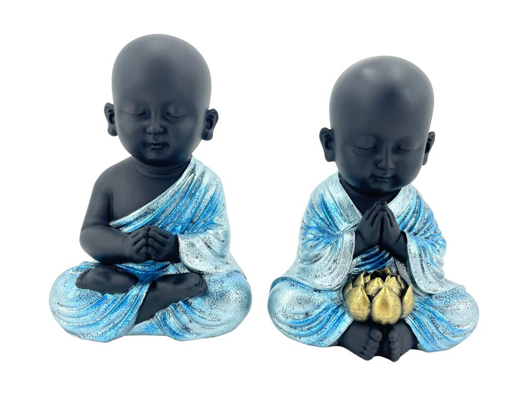 20cm Praying Buddha Monk 2 Asstd