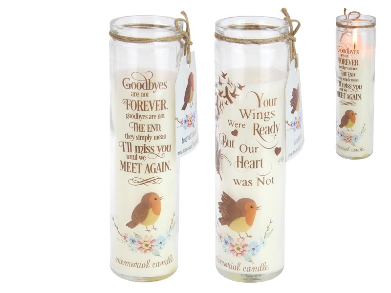 21cm Pillar Candle with Inspirational Wording