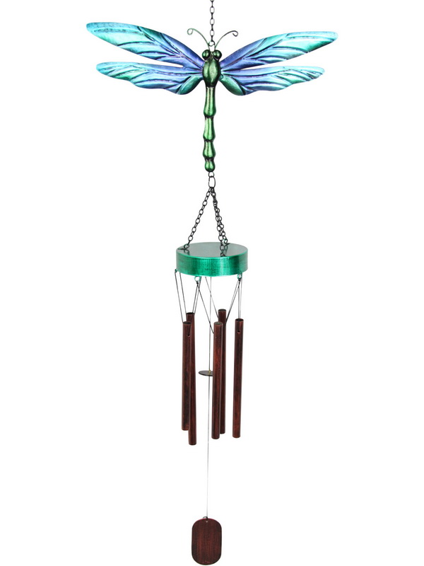 80CM BLUE DRAGONFLY METAL WIND CHIME