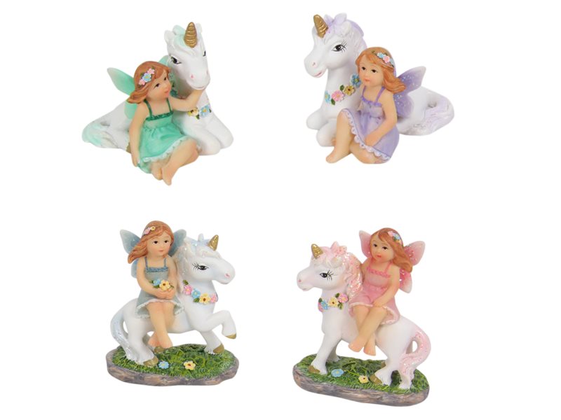 4-5cm Fairy and Unicorn Friends 4 Asstd