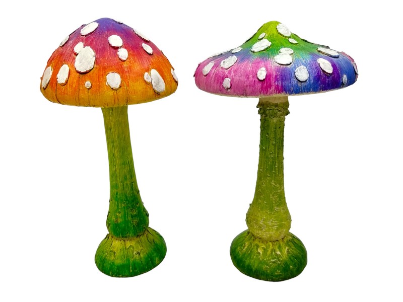 31cm Wonderland Mushroom 2 Ass
