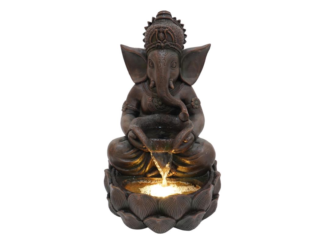 54cm Sitting Ganesh Buddha Fountain with Light