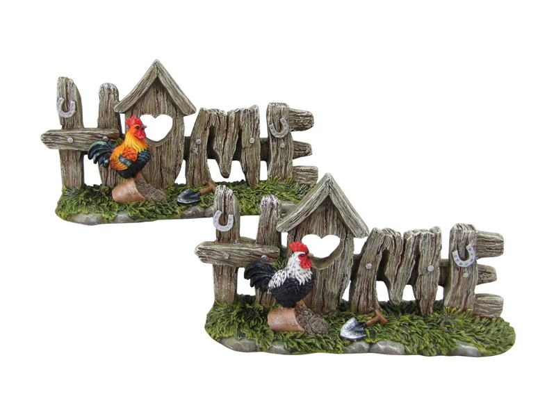 28cm Farmyard Home Sign with Rooster 2 Asstd