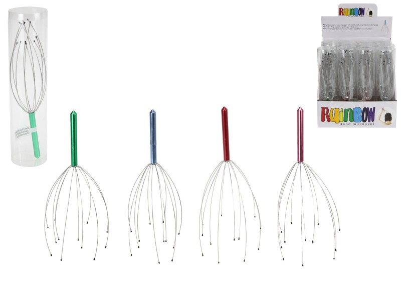 24cm Rainbow Head Massager 4 Asstd in Display Box