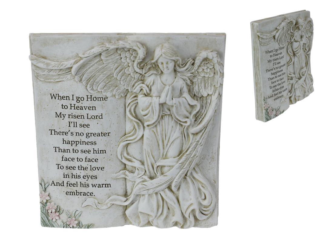 22cm Memorial Angel Book