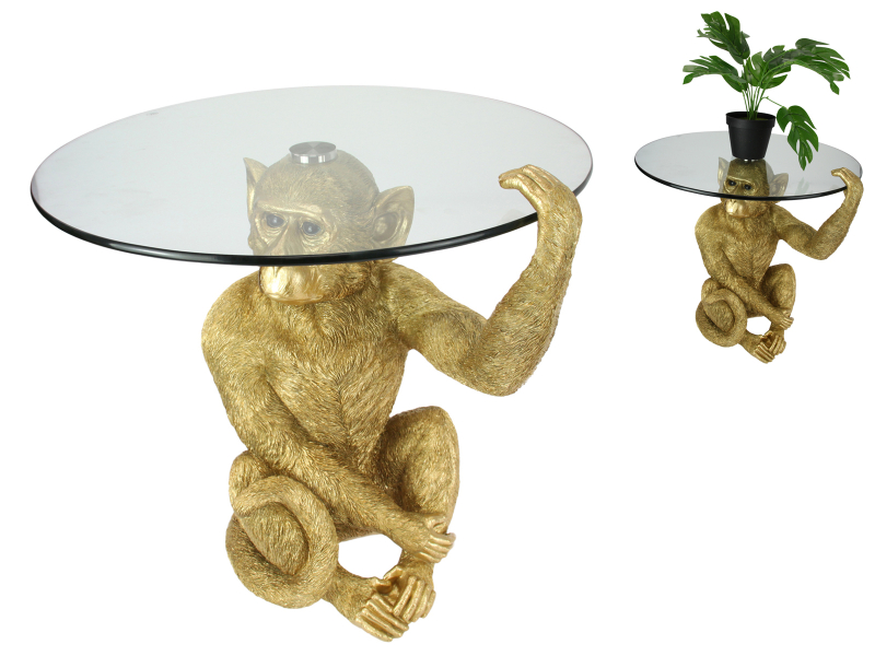 53cm Gold Monkey Table