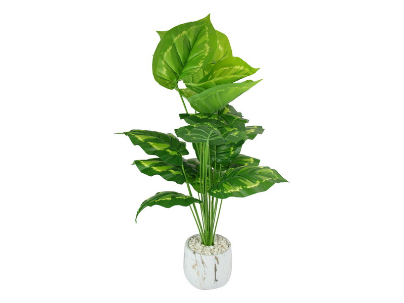 70CM LEAF PLANT IN MARBLE POT
