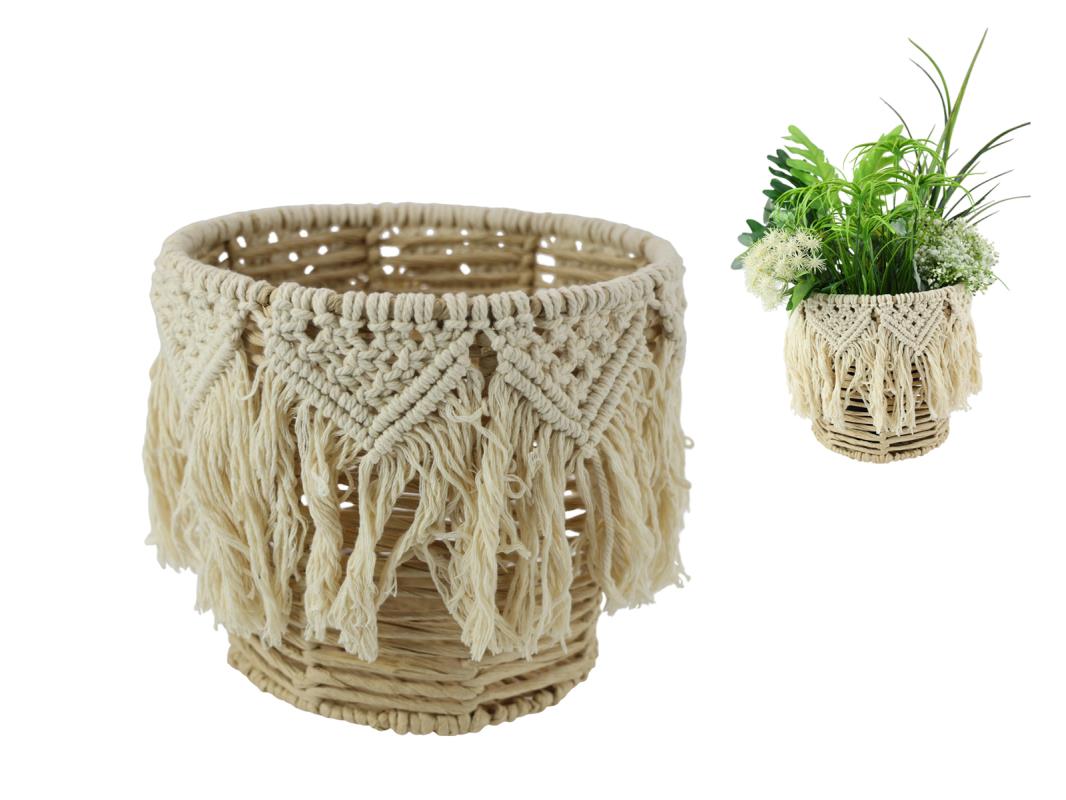 25cm Macrame Pot Decor