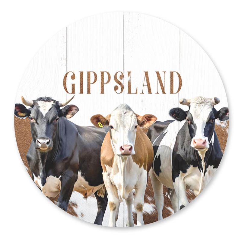 Set of 4 33cm Round Placemat Cow