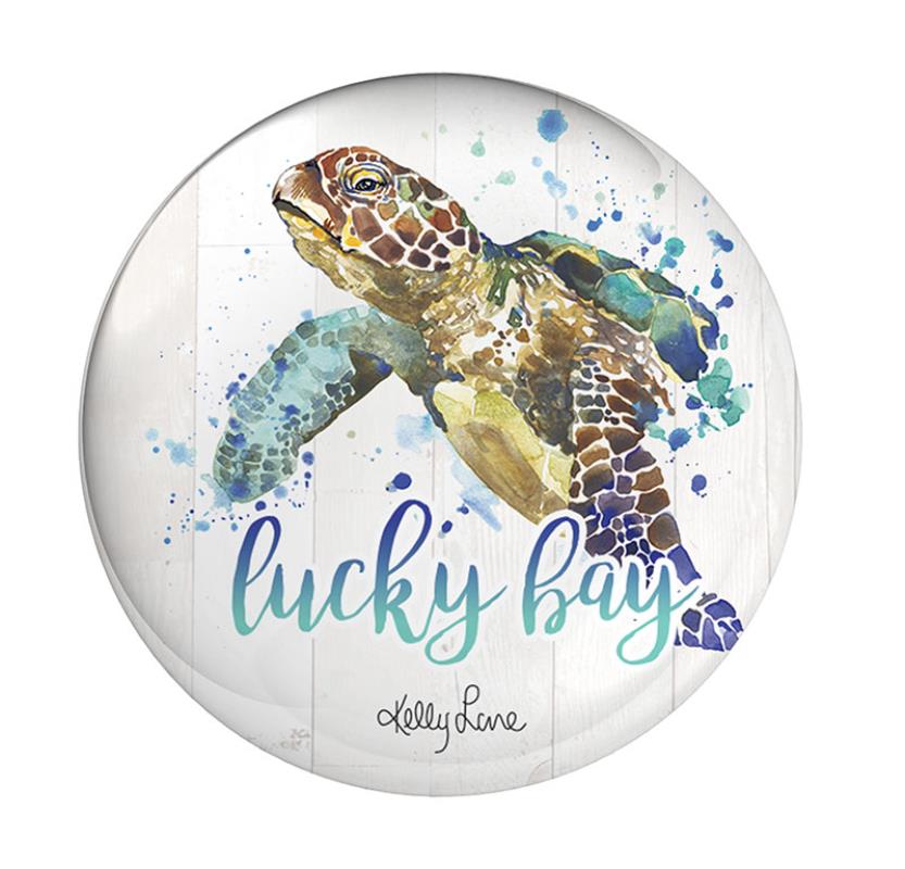 5cm Glass Dome Magnet Lucky Turtle by Kelly Lane