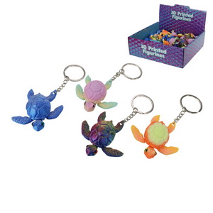 6cm 3D Printed Turtle Keyring with Articulated Fins 4 Asstd (60=Free Display)