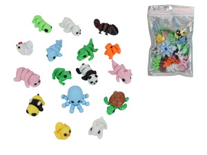 Set of 16 3D Printed Craft Animal in Hangsell Pack