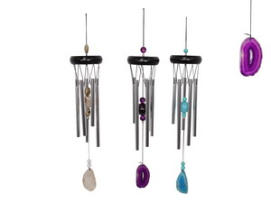5 Tube Agate Stone Wind Chime 3 Asstd
