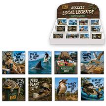 8x8cm Magnet with Funny Aussie Animal 8 Asstd (48=Free Display)
