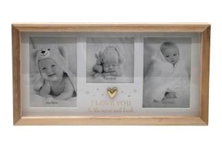 37x20cm Frame with Baby I Love You Design