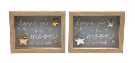 20x15cm Frame with Baby Star/Moon Design 2 Asstd