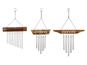 Bamboo Top Tribal Wind Chime 3 Asstd