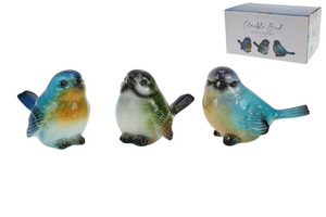 9x7cm Marble Bird 6 Asstd in Display (12=Free Display)