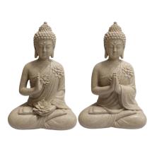 31cm Sitting Buddha with Floral Design 2 Asstd
