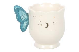 Ceramic Teacup with Butterfly Wing Handle