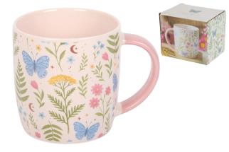 Ceramic Mug with Luna Bloom Butterfly Design in Gift Box