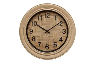 40x40cm Natural Clock with Rattan Look