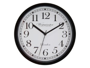22cm Small Black Décor Clock (Window Box)