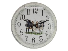 40cm Black & White Cow Clock