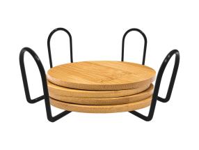 11cm Metal Black Coaster Holder