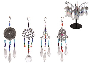 Wellness Crystal Suncatcher 4 Asstd (36=Free Display)