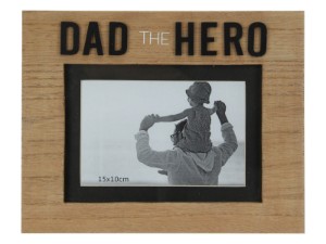 Dad the Hero 24x19cm Photo Frame (6x4” photo)