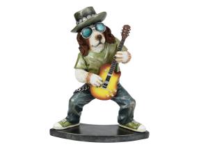 27cm Slashing Rocker Dog with Guitar