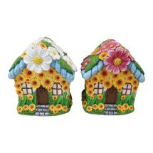 16x13cm Floral Fairy Garden House 2 Asstd
