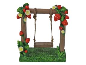14cm Fairy Garden Strawberry Swing