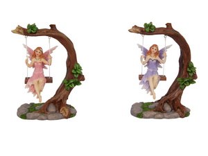 14cm Fairy on Tree Swing 2 Asstd