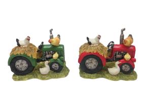 13cm Farmyard Tractor with Animals 2 Asstd