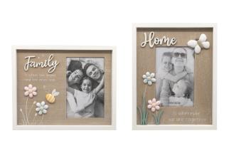 24x19cm Photo Frame with Family/Home Butterfly Design 2 Asstd