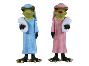 17cm Sleepy Marble Frog in Pyjamas 2 Asstd