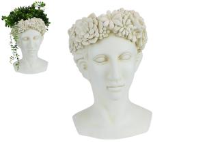 49x34cm Garden Face Pot Holder with Succulent Design