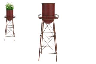 42cm Metal Garden Water Tower Planter