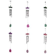 34cm 4 Tube Gemstone Wind Chime 6 Asstd