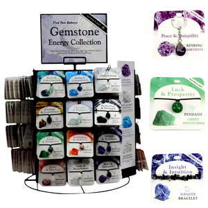 Wellness Bracelet/Necklace/Keyring on Revolving Medium Stand (432=Free Stand)