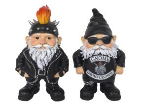 24cm Standing Biker Gnome 2 Asstd