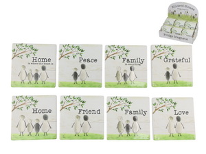 8x8cm Magnet with Inspirational Rock People Design 8 Asstd in Display (24=Free Display)