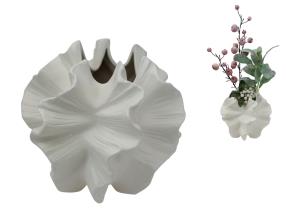 18cm Cream Round Ceramic Decor Vase