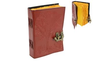 7x5" Leather Printed Journal with Tree of Life Design 18x13cm