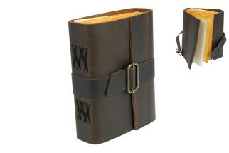 7x5" Leather Printed Journal with Belt Buckle 18x13cm